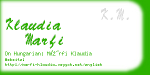 klaudia marfi business card